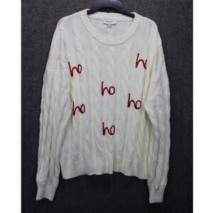 Gilli Christmas Sweater Size Large Cream Long Sleeve